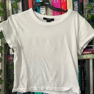 Forever 21 White Cropped Tee